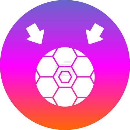 Ilustración de Icono de pelota de fútbol, vector ilustración diseño simple - Imagen libre de derechos