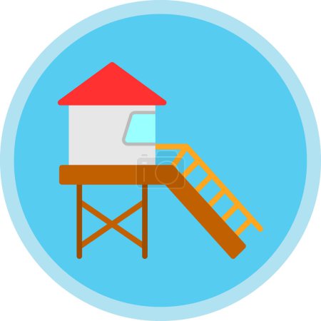 Illustration for Vector illustration of Lifeguard tower icon - Royalty Free Image