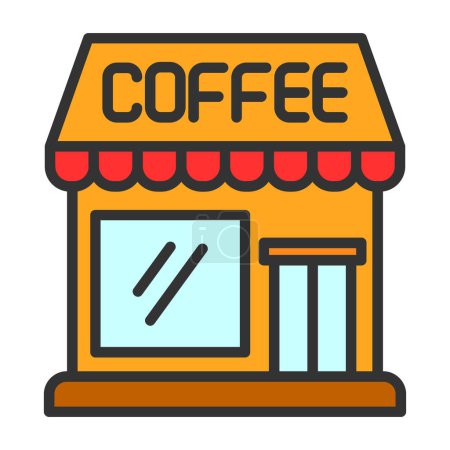 Illustration for Coffee house icon vector illustration - Royalty Free Image