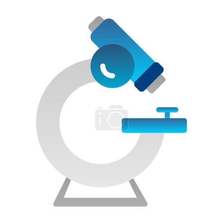 Illustration for Microscope icon, vector illustration simple design - Royalty Free Image