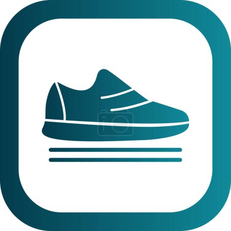 Téléchargez les illustrations : Sneakers icône vectoriel illustration - en licence libre de droit