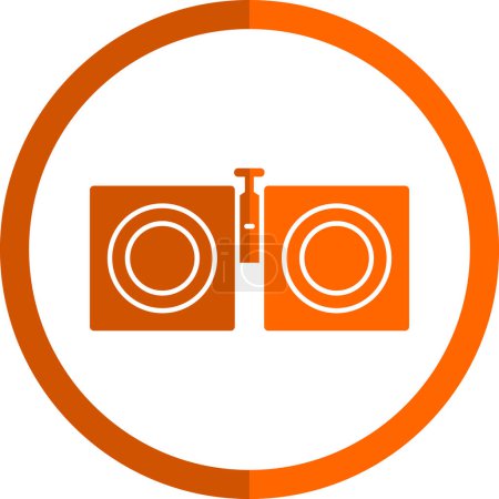 Ilustración de Binoculares icono vector ilustración diseño - Imagen libre de derechos