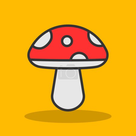 Illustration for Mushroom. web icon simple illustration - Royalty Free Image