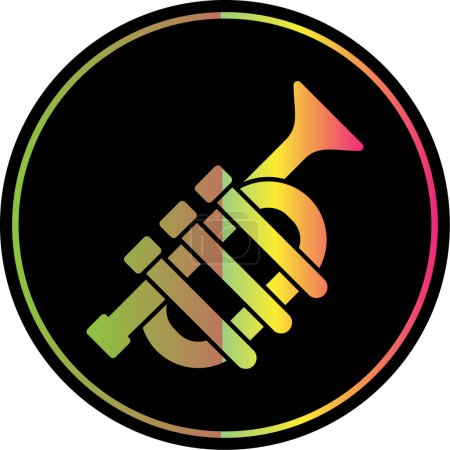 Illustration for Vector illustration design of trumpet icon - Royalty Free Image
