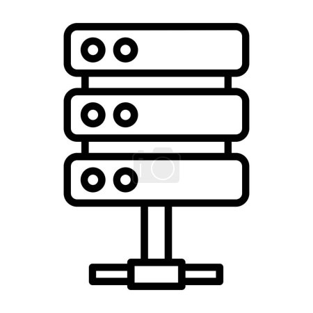 Ilustración de Icono del servidor simple, ilustración vectorial - Imagen libre de derechos