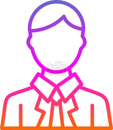 Illustration for Unique male teacher vector line icon - Royalty Free Image