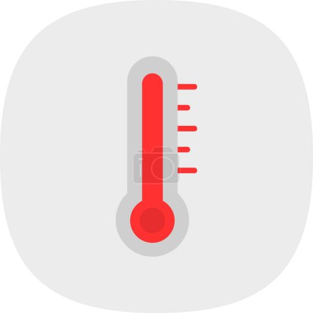 Illustration for Thermometer flat icon, vector illustration - Royalty Free Image