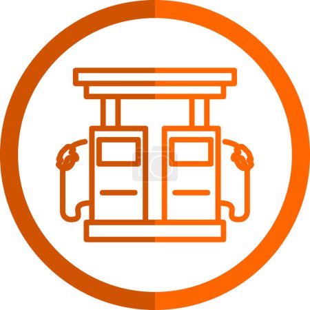 Illustration for Gas station icon vector illustration - Royalty Free Image