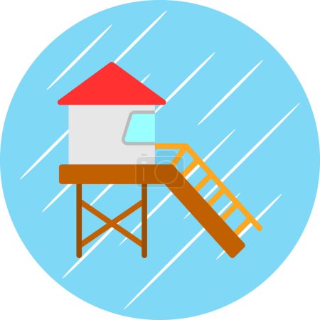 Ilustración de Vector illustration of Lifeguard tower icon - Imagen libre de derechos