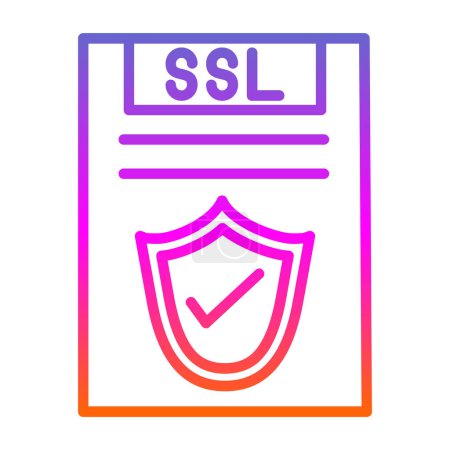 Illustration for Vector Design SSL File Icon Style - Royalty Free Image
