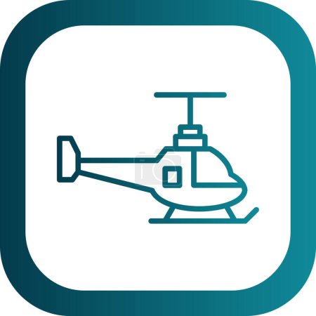 Téléchargez les illustrations : Hélicoptère. icône web illustration simple - en licence libre de droit