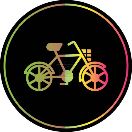 Ilustración de Icono plano de bicicleta, ilustración vectorial - Imagen libre de derechos