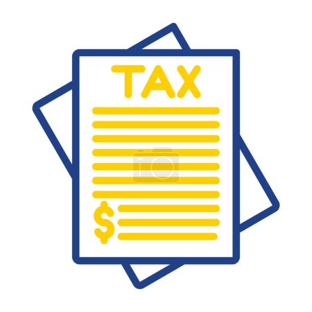 Ilustración de Impuestos. Icono web ilustración simple - Imagen libre de derechos