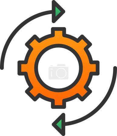 Illustration for Workflow web icon simple illustration - Royalty Free Image