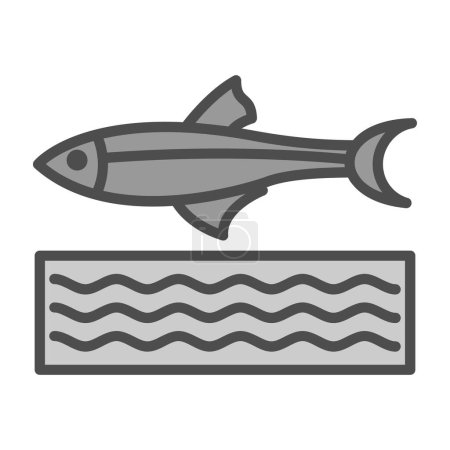 Téléchargez les illustrations : Illustration vectorielle icône poisson hareng - en licence libre de droit