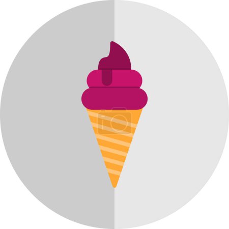 Téléchargez les illustrations : Icône de crème glacée illustration vectorielle - en licence libre de droit