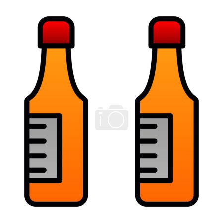 Ilustración de Botella de cerveza icono, vector de ilustración - Imagen libre de derechos