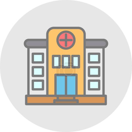 Illustration for Hospital  building icon vector illustration - Royalty Free Image