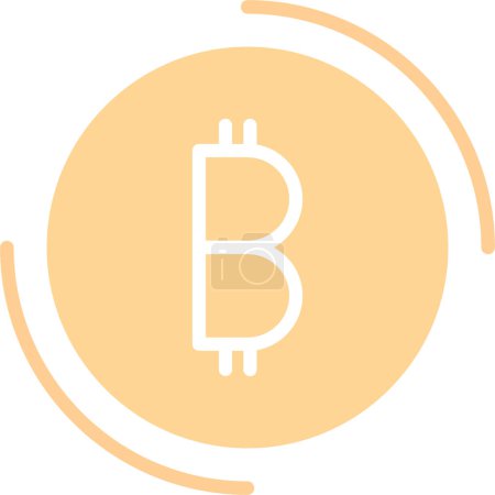 Téléchargez les illustrations : Bitcoin. icône web illustration simple - en licence libre de droit