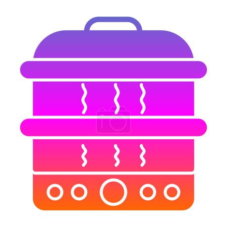 Illustration for Steamer vector simple  icon - Royalty Free Image