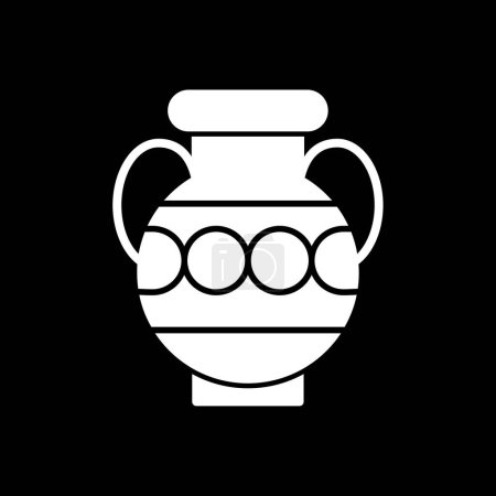 Ilustración de Antiguo icono de jarrón griego, estilo de dibujos animados. Anfora vector ilustración - Imagen libre de derechos