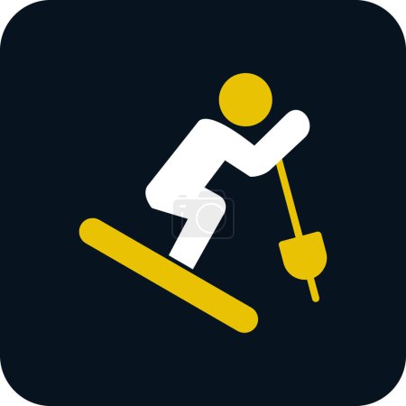 Illustration for Illustration vector graphic of Skiing icon - Royalty Free Image