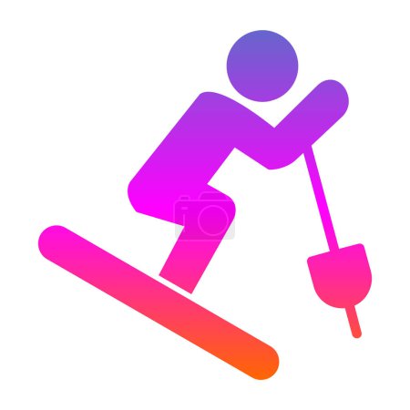 Illustration for Illustration vector graphic of Skiing icon - Royalty Free Image