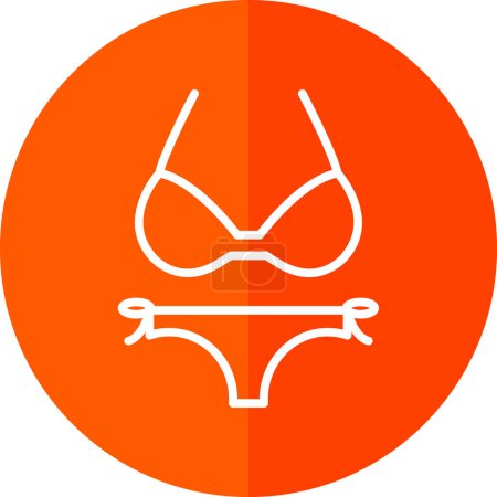 Téléchargez les illustrations : Illustration vectorielle de l'icône Bikini - en licence libre de droit