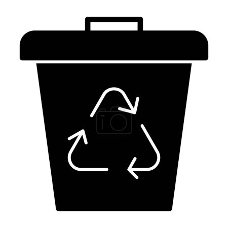 Téléchargez les illustrations : Illustration vectorielle icône poubelle - en licence libre de droit