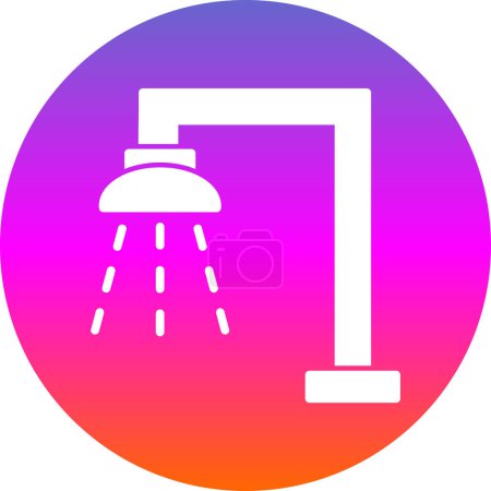 Illustration for Shower. web icon simple illustration - Royalty Free Image