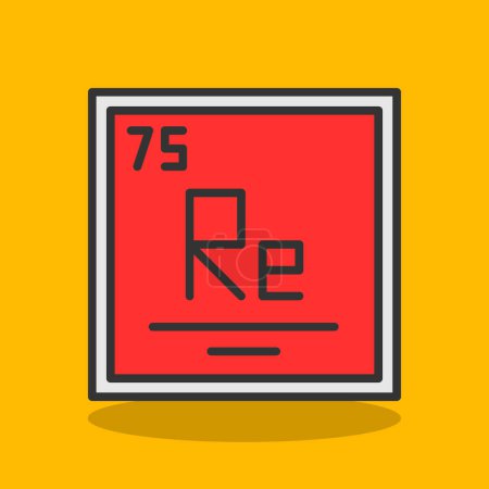 Illustration for Vector simple icon Rhenium - Royalty Free Image