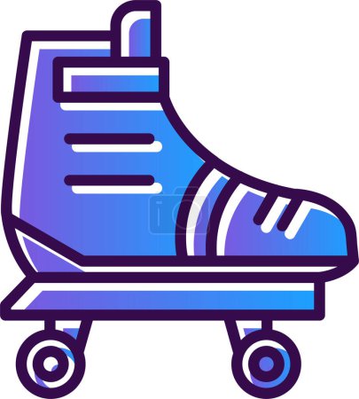 Téléchargez les illustrations : Illustration vectorielle d'icône de patin à roulettes - en licence libre de droit