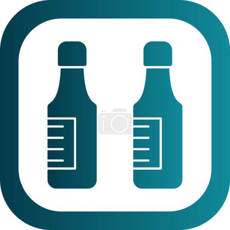 Illustration for Beer bottles icon, vector illustration - Royalty Free Image