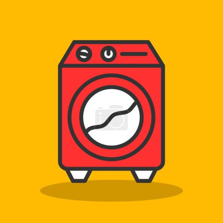 Illustration for Vector illustration of a Washing machine - Royalty Free Image