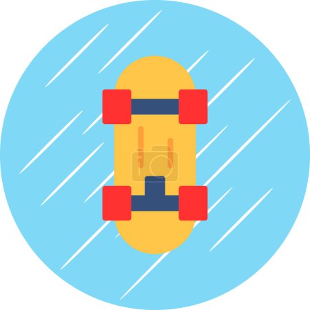Illustration for Skateboard web icon simple illustration - Royalty Free Image