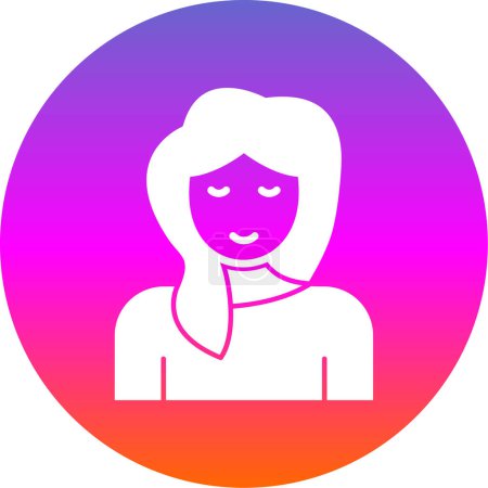 Illustration for Girl icon, vector illustration - Royalty Free Image