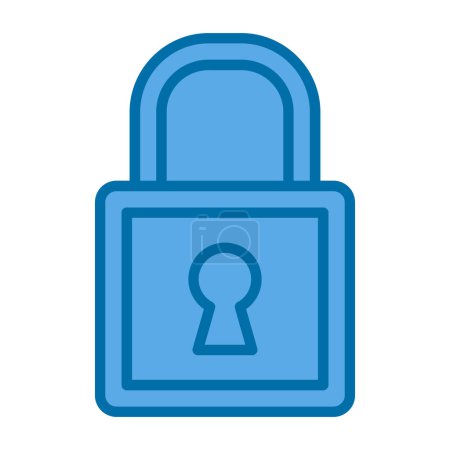 Ilustración de Icono del candado. ilustración de dibujos animados del icono de bloqueo de seguridad para el diseño web - Imagen libre de derechos