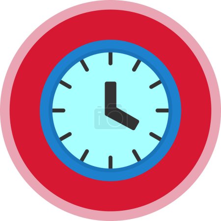 Illustration for Time, clock  vector icon, illustration - Royalty Free Image