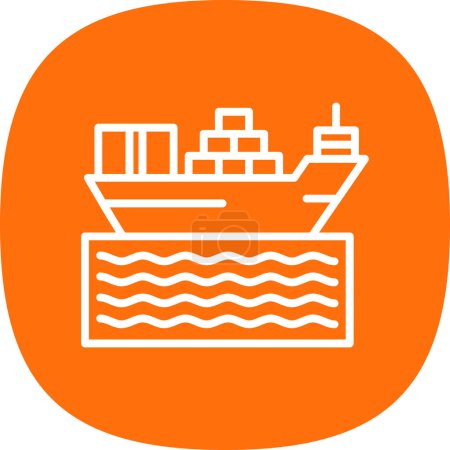 Téléchargez les illustrations : Icône du navire illustration vectorielle - en licence libre de droit