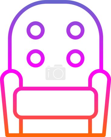 Illustration for Armchair icon vector, illustration - Royalty Free Image