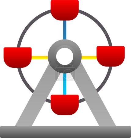 Téléchargez les illustrations : Ferris icône web roue, illustration vectorielle - en licence libre de droit