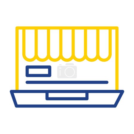 Téléchargez les illustrations : Icône de la boutique en ligne, illustration vectorielle - en licence libre de droit