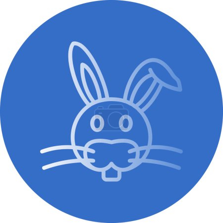 Ilustración de Vacaciones de Pascua conejo icono - Imagen libre de derechos