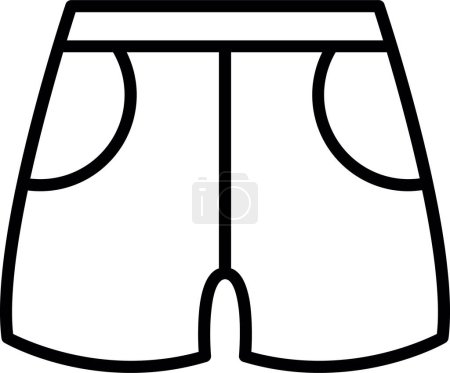 Ilustración de Icono de pantalones cortos, ilustración diseño simple - Imagen libre de derechos