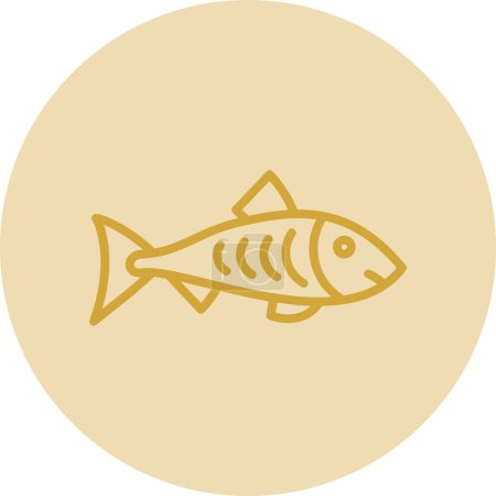 Ilustración de Pescado salmón. icono web ilustración simple - Imagen libre de derechos