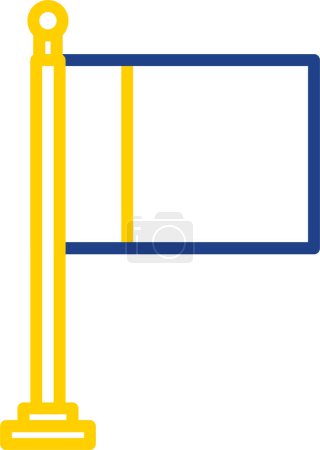 Téléchargez les illustrations : Illustration vectorielle de drapeau icône plate - en licence libre de droit