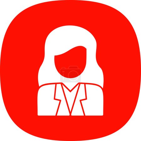 Ilustración de Mujer de negocios avatar icono, vector de ilustración - Imagen libre de derechos