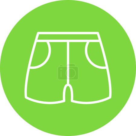 Ilustración de Icono de pantalones cortos, ilustración diseño simple - Imagen libre de derechos