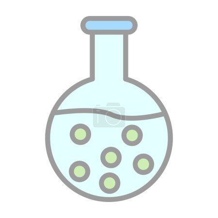 Ilustración de Icono del matraz químico, ilustración vectorial - Imagen libre de derechos