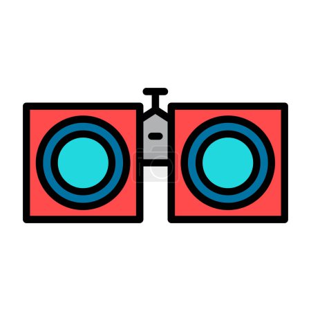 Ilustración de Binoculares icono vector ilustración diseño simple - Imagen libre de derechos
